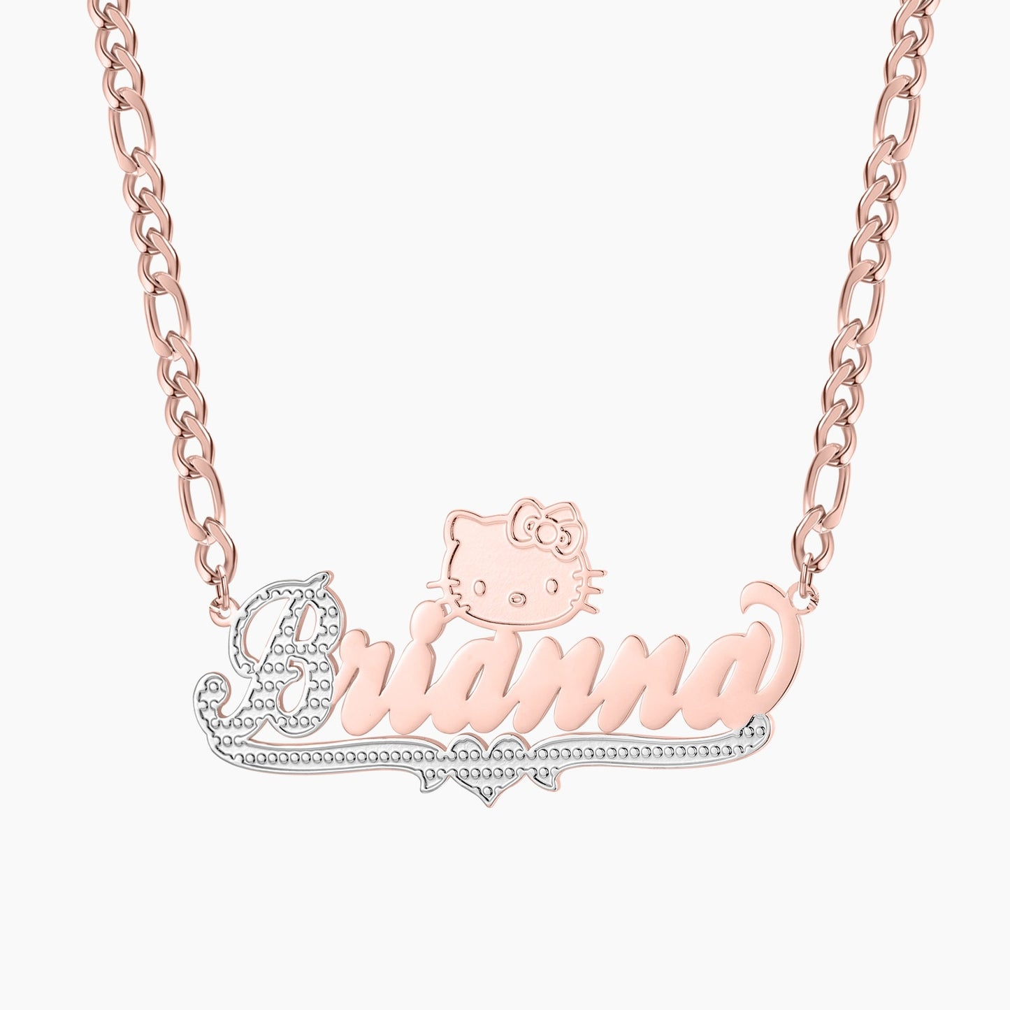 Custom Name Jewelry 18K Plated Two Tone Gold Pendant Personalized Double Plate Name Necklace Customized Stainless Steel Jewelry