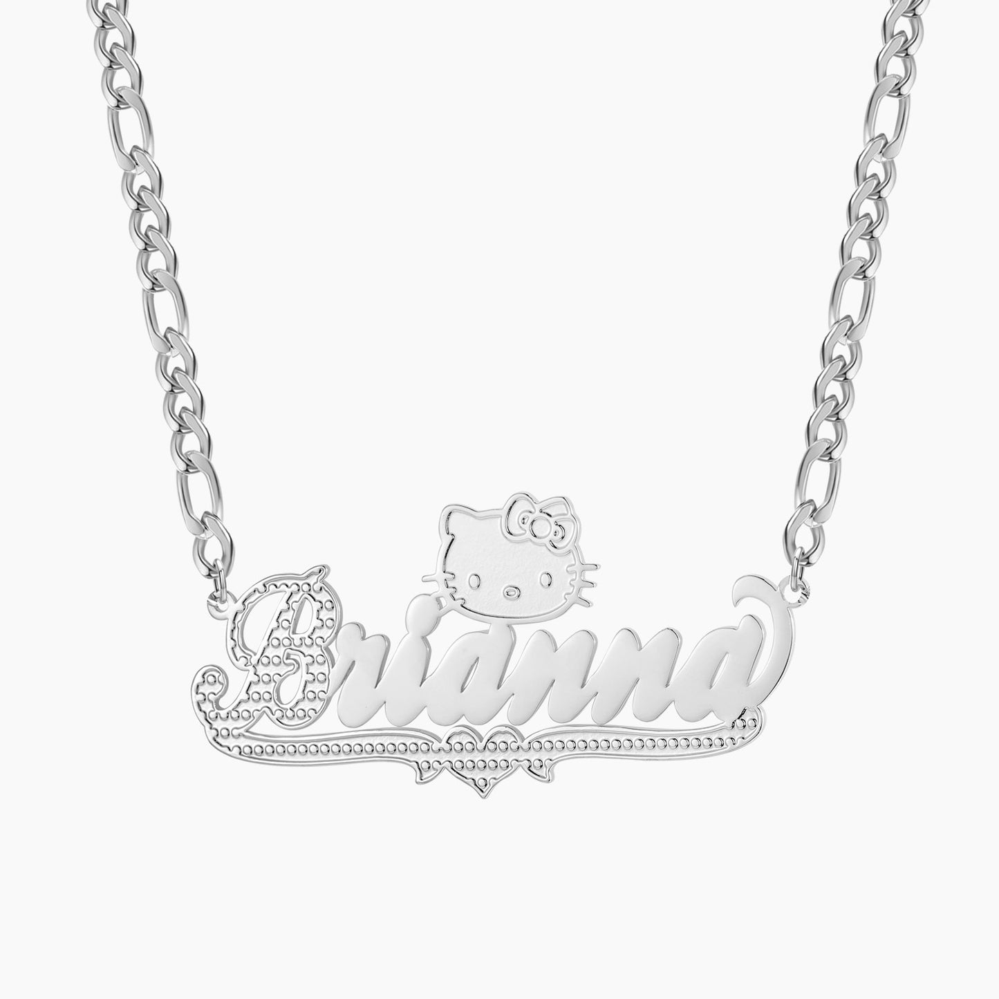 Custom Name Jewelry 18K Plated Two Tone Gold Pendant Personalized Double Plate Name Necklace Customized Stainless Steel Jewelry