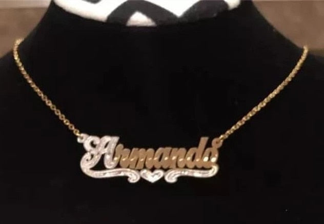 Custom Nameplate Bracelet Earrings Necklace Set