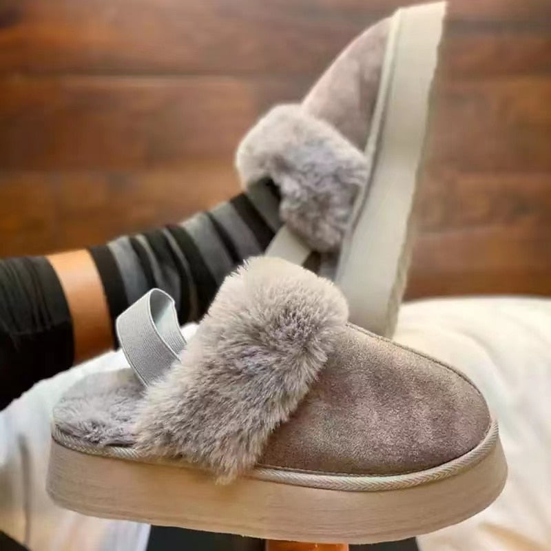 Fur Cotton Winter Plush Luxury Sandals