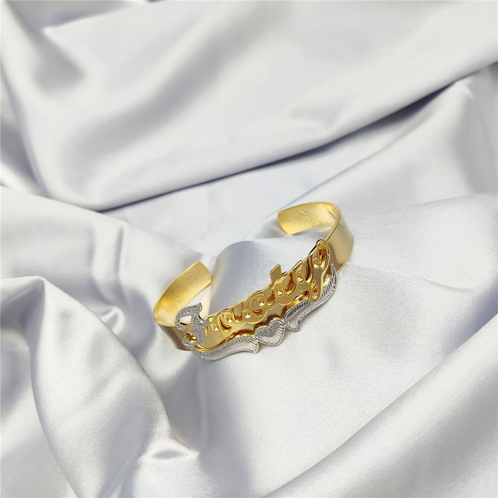 Custom Nameplate Bracelet Earrings Necklace Set