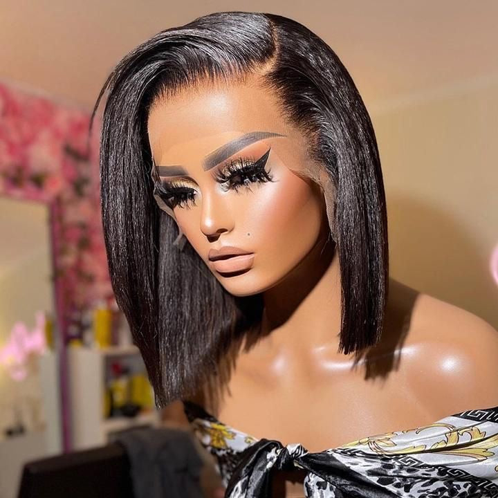 Custom 13x6 Straight Lace Front Pre Pluck With Baby Hair's Glueless Wig