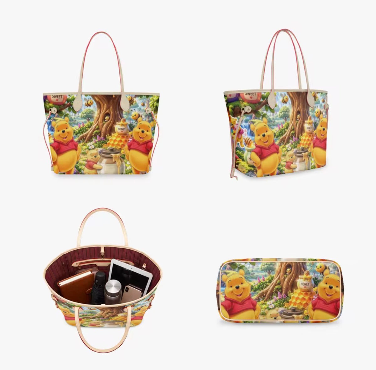 Winni the pooh cartoon totebag