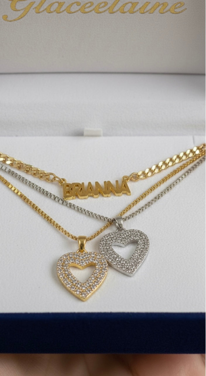 glaceelaine Heart Shaped Pendant Necklace