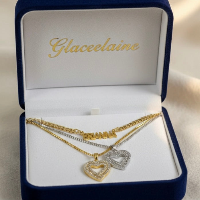 glaceelaine Heart Shaped Pendant Necklace