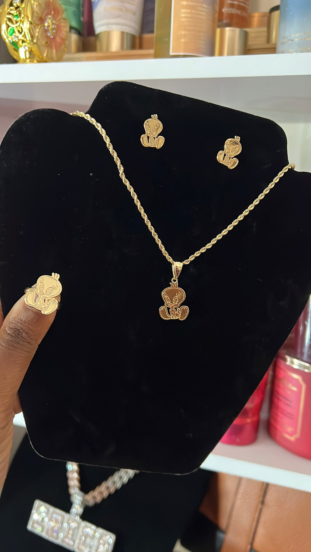 TweetyBird 18k Gold plated jewelry set
