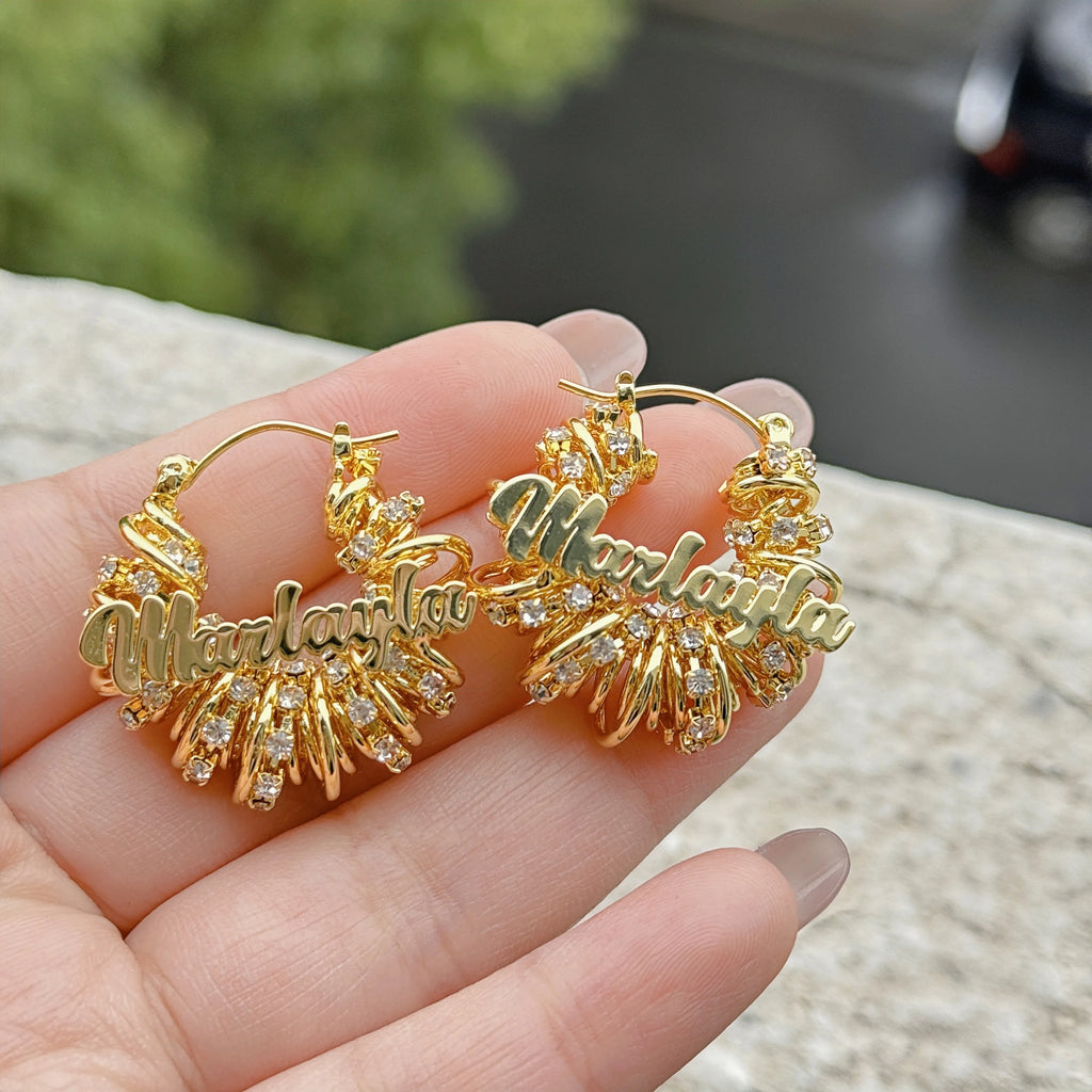 Custom Name Wrap Earrings