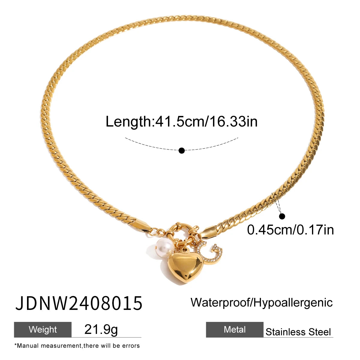 Uworld Creative 316l Stainless Steel Oil Drop Heart Charms Pendant Necklace Personalized Jewelry Attractive Women Accessory