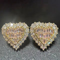 Heart stud earrings