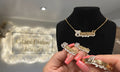 Custom Nameplate Bracelet Earrings Necklace Set