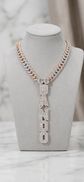 Custom Vertical Ice Sugar Letter Pendant | Sparkling, Personalized