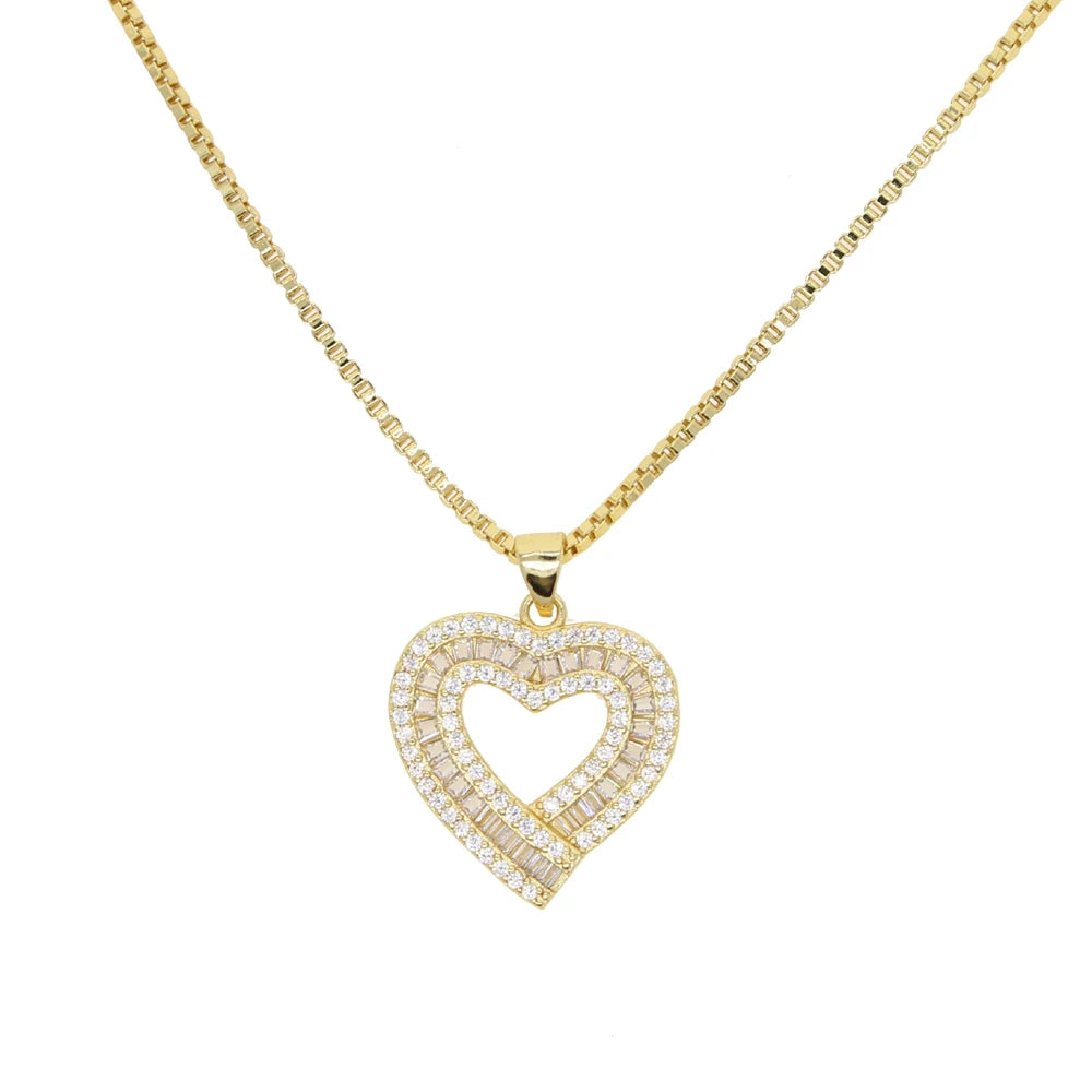 glaceelaine Heart Shaped Pendant Necklace