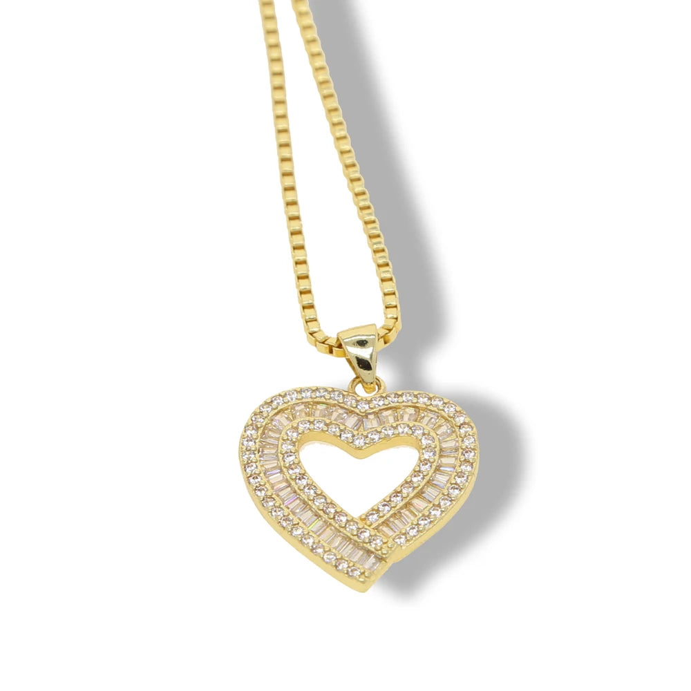 glaceelaine Heart Shaped Pendant Necklace