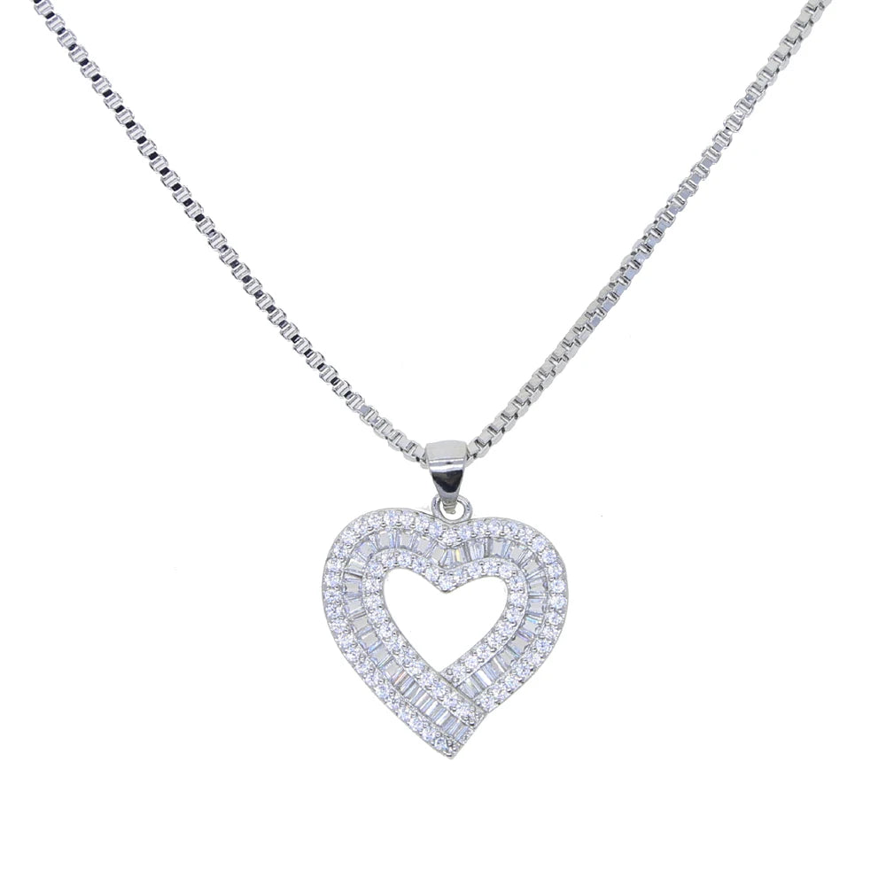 glaceelaine Heart Shaped Pendant Necklace