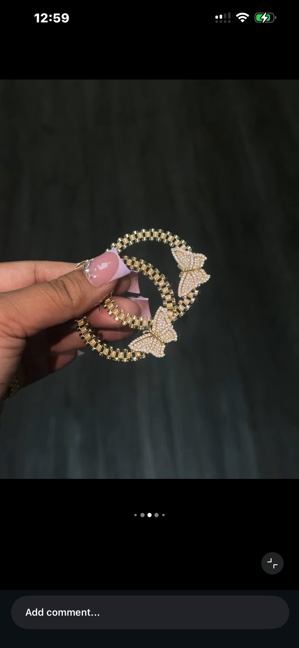 Butterfly rolex earrings