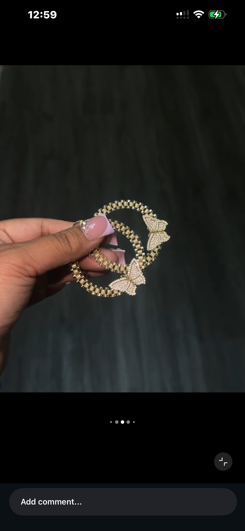 Butterfly rolex earrings