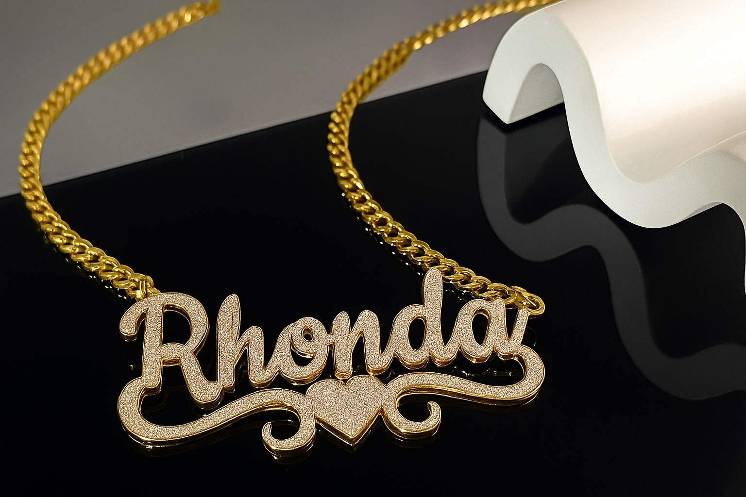 gold Nameplate necklace