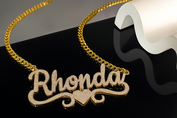 custom sparkle name necklace