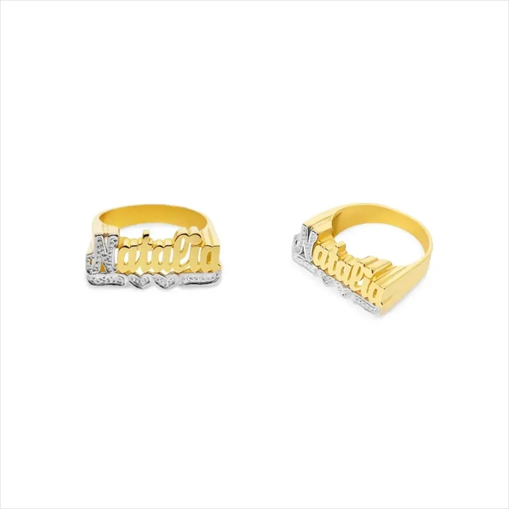Personalized Name Customized Ring Men's and Women's Gold Ring