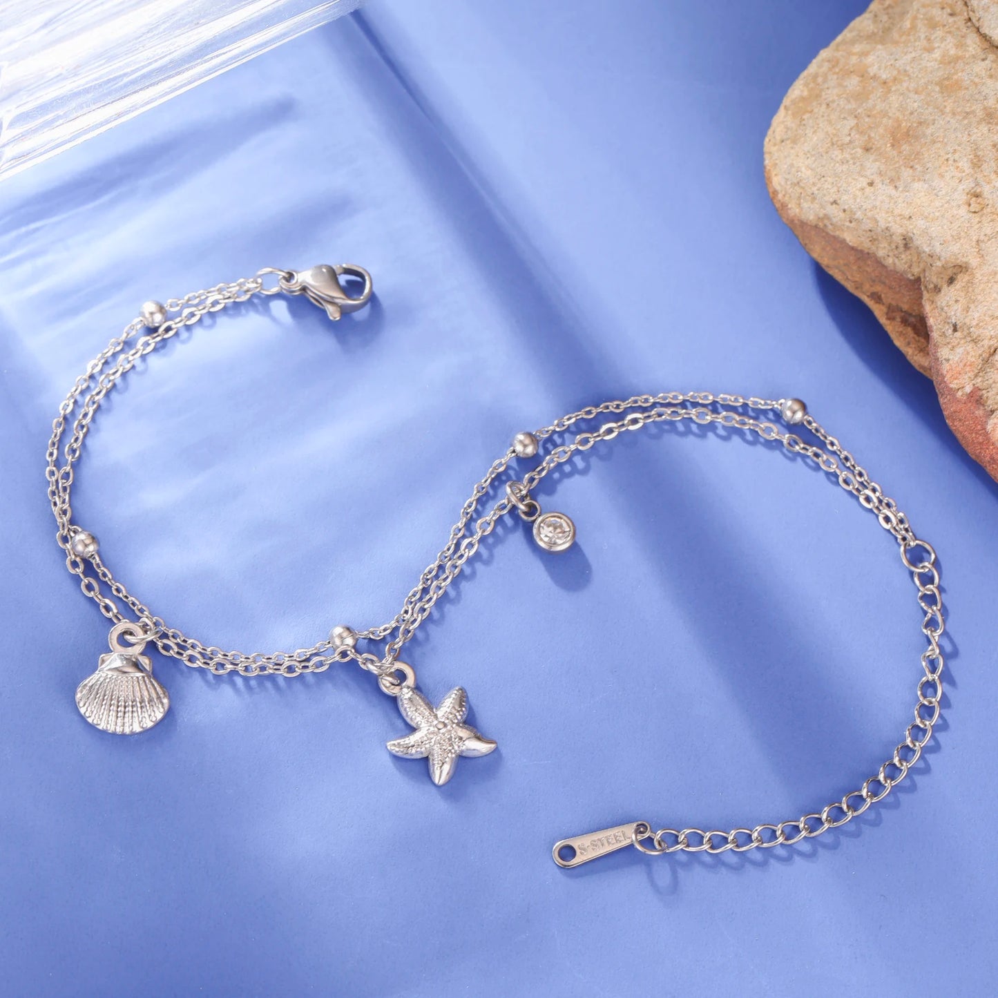 Cazador Starfish Seashell Charms Women's Bracelet Stainless Steel Summer Beach Jewelry Hand Bracelet Gift Trend 2025 Wholesale