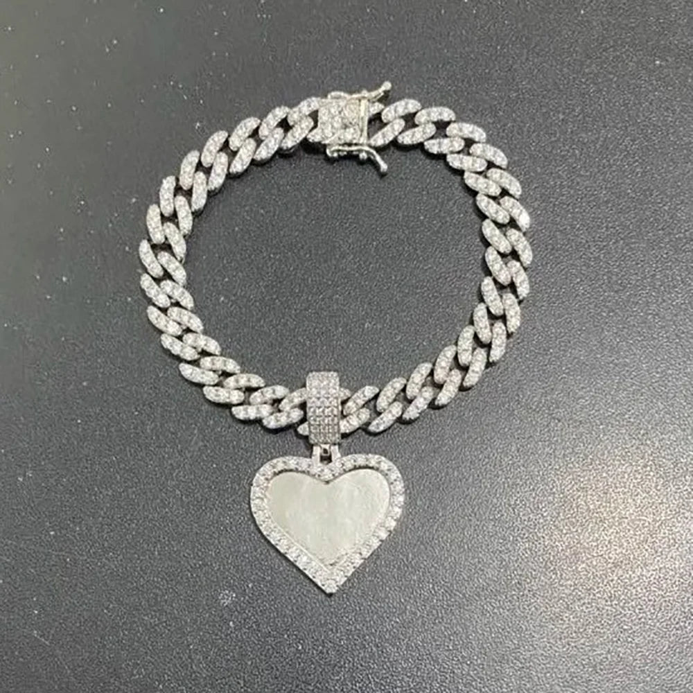 Mini Heart Picture Pendant Bracelet