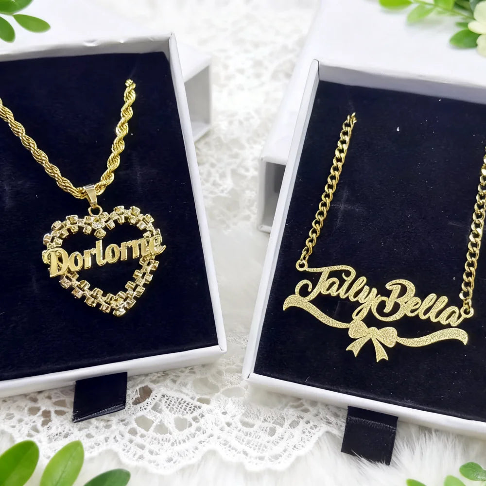 Custom heart Name  Necklace