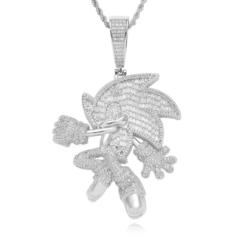 Cartoon Character Pendant Necklace sonic