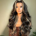 13x6 Balayage Highlight Ombre Body Wave Lace Front Wig