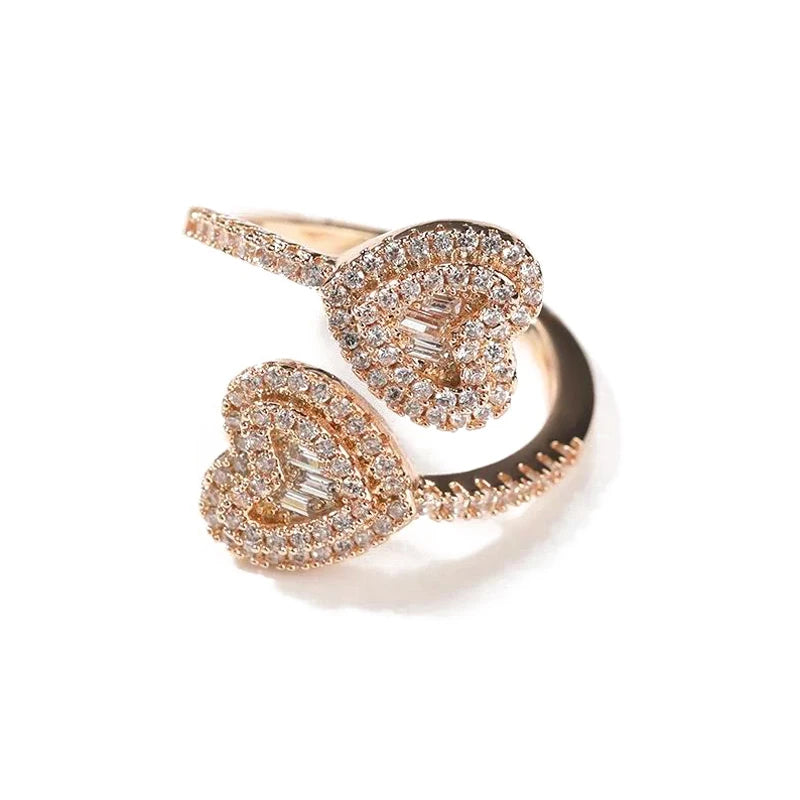 Heart Ring + butterfly ring