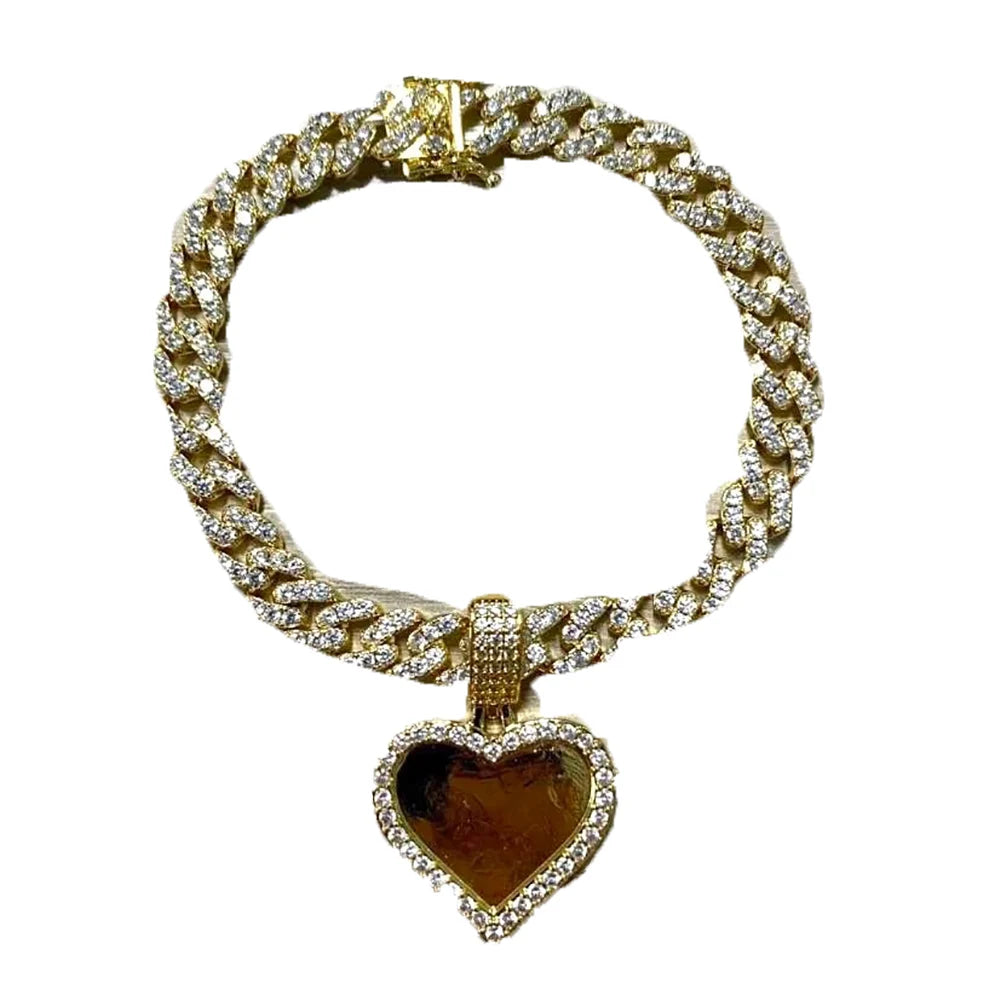 Mini Heart Picture Pendant Bracelet