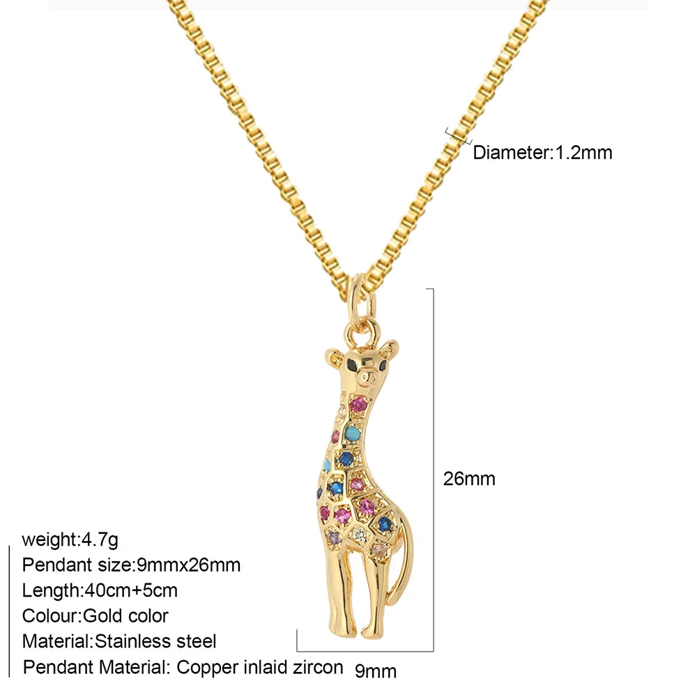 Bohemian Necklace For Women Enamel Fruit Gold Color Cherry Butterfly Pendant For Summer Beach High Quality Jewelry