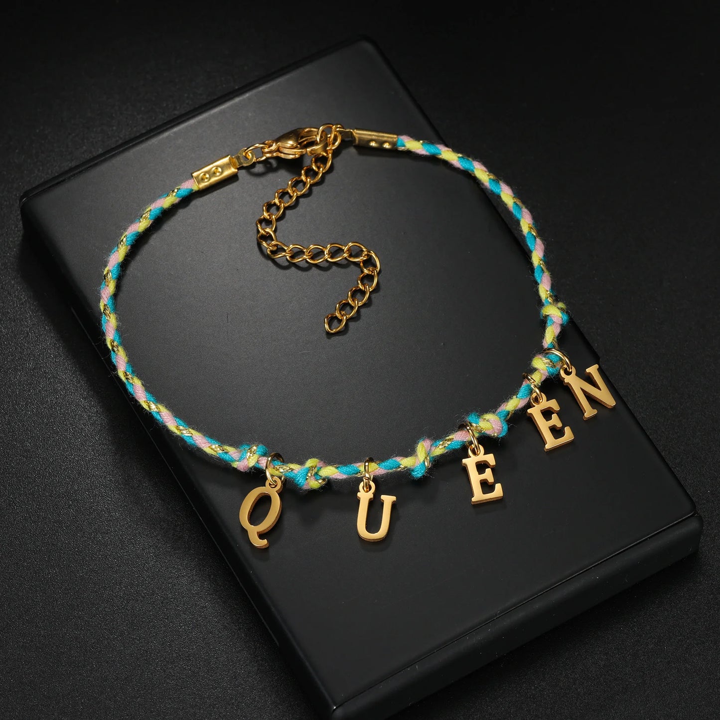 Custom Name Bracelets for Kids Baby Women Stainless Steel Personalized Flower Bead Chain Children Bracelet Birthday Jewelry Gift