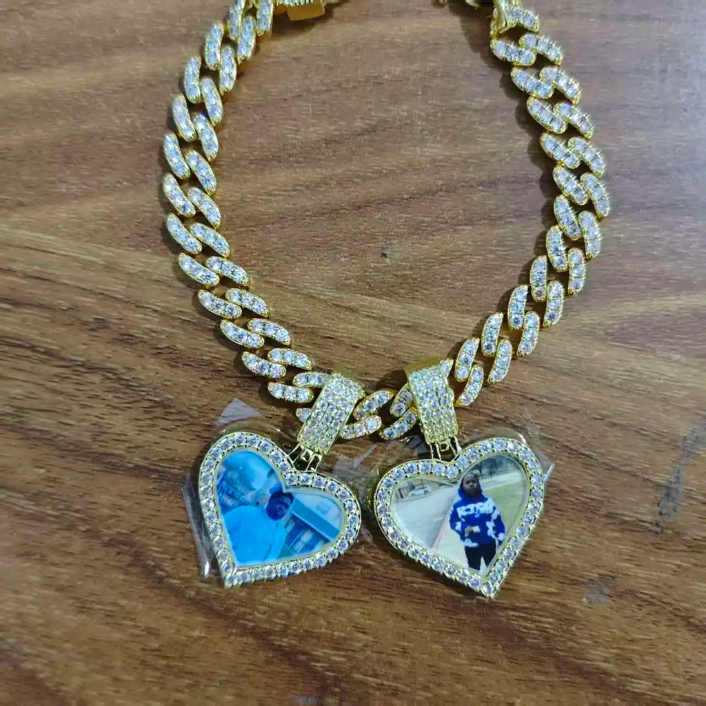 Mini Heart Picture Pendant Bracelet