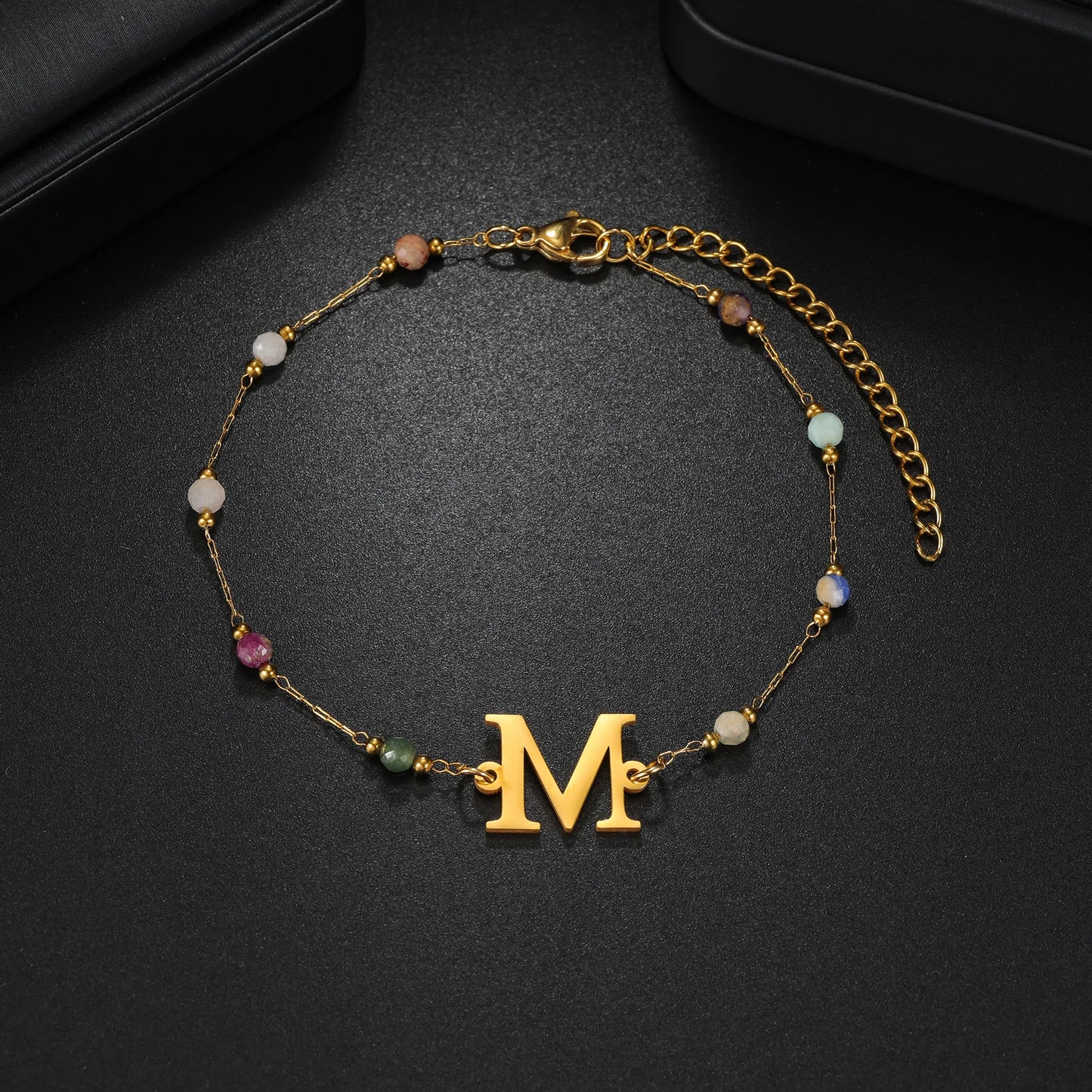 Custom Name Bracelets for Kids Baby Women Stainless Steel Personalized Flower Bead Chain Children Bracelet Birthday Jewelry Gift