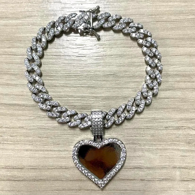Mini Heart Picture Pendant Bracelet