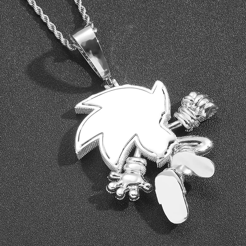 Cartoon Character Pendant Necklace sonic