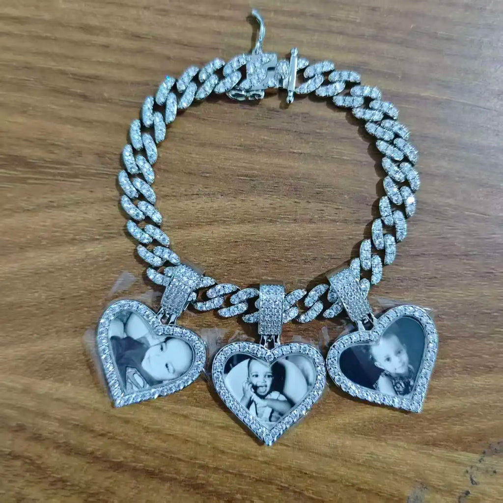 Mini Heart Picture Pendant Bracelet