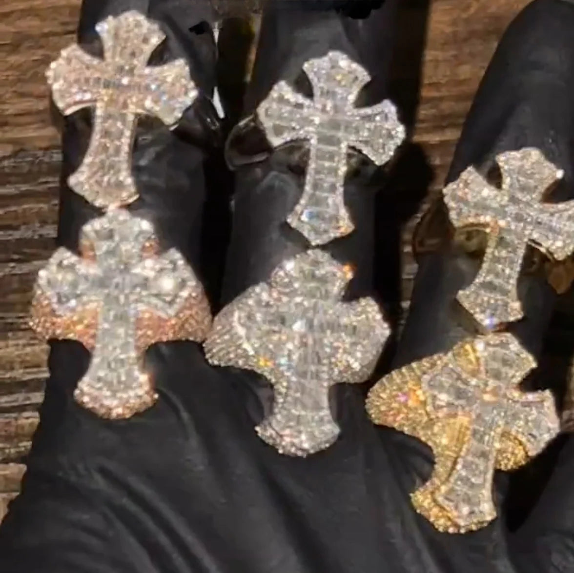 Cross Shaped Finger Rings