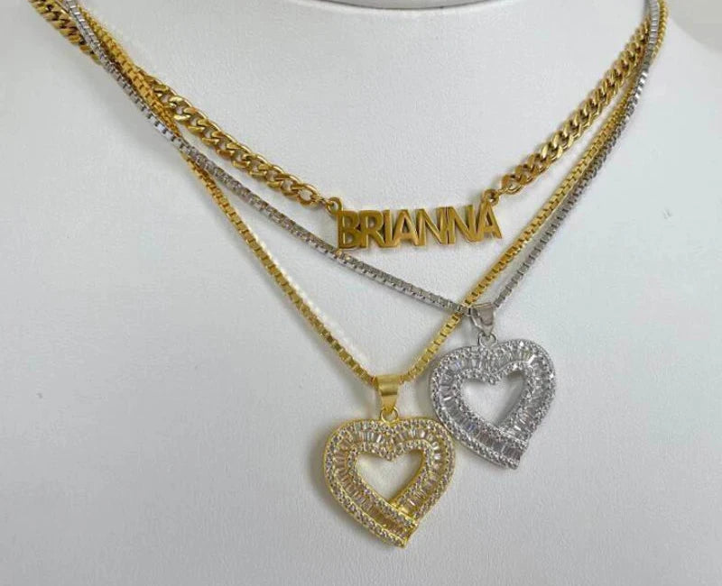 glaceelaine Heart Shaped Pendant Necklace