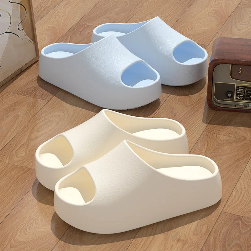 Fashion Women Slippers Summer Soft Thick Platform EVA Home Bathroom Shower Shoes Non-slip Indoor Outdoor Open Toe Beach Sandals