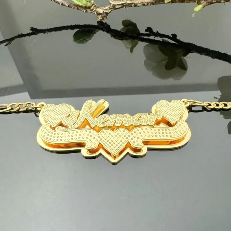 2026 Customized Name 3D Nameplate Necklace
