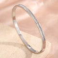 3/1pc Shiny Heart-shaped Zirconia Stackable Bracelet for Women Exquisite Wedding Party Jewelry Gifts