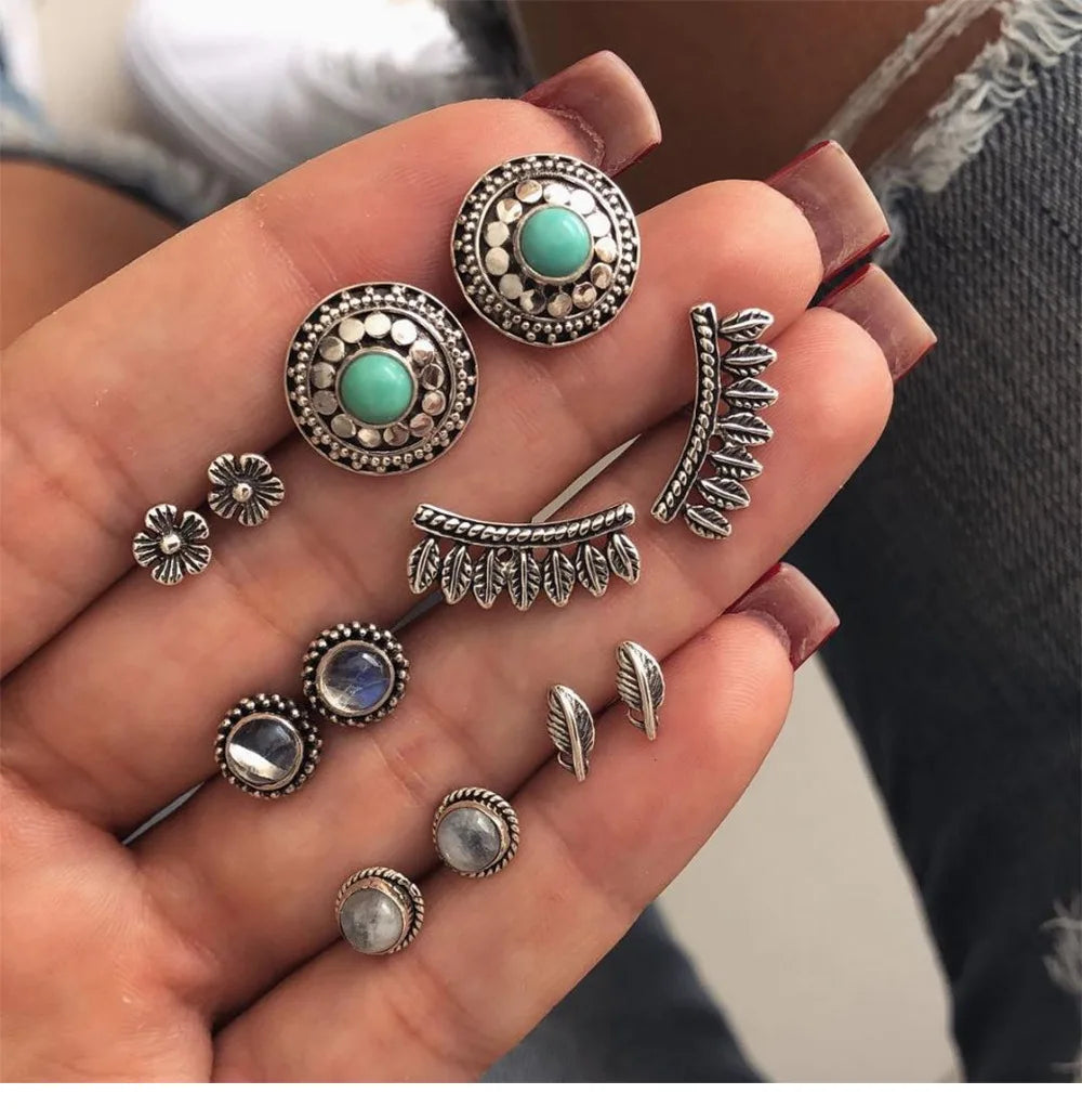 Shell Starfish Dangle Earring set