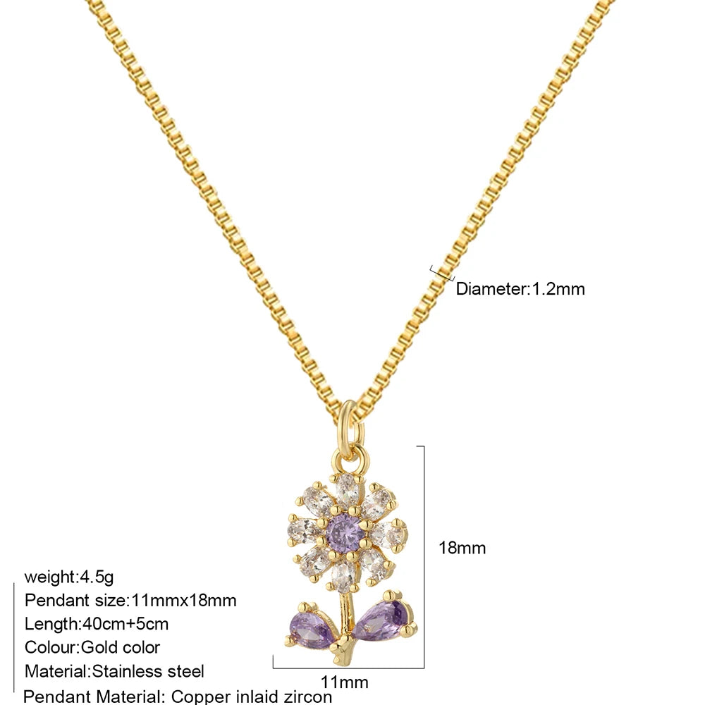 Bohemian Necklace For Women Enamel Fruit Gold Color Cherry Butterfly Pendant For Summer Beach High Quality Jewelry