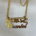 Custom TBird  Name Pendant Gold Nameplate Necklace