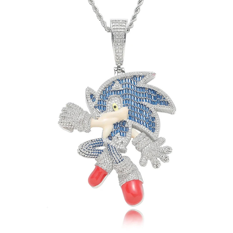 Cartoon Character Pendant Necklace sonic