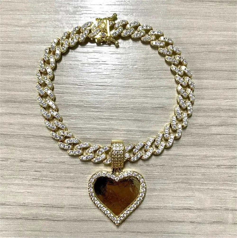 Mini Heart Picture Pendant Bracelet