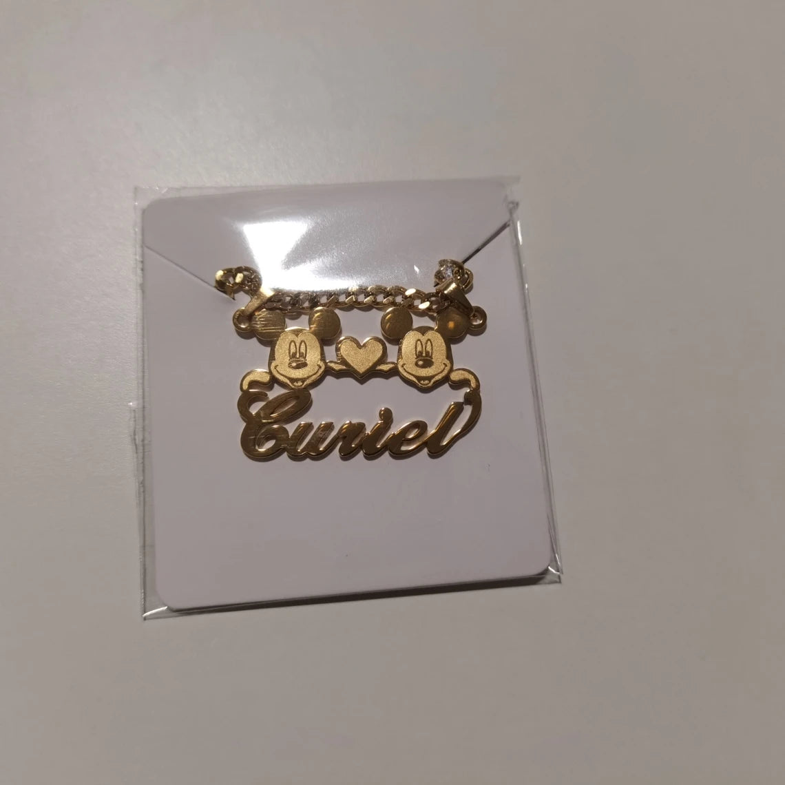 Custom TBird  Name Pendant Gold Nameplate Necklace