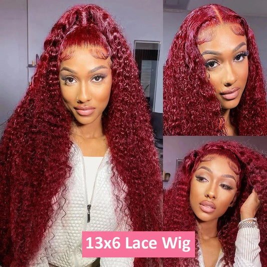 Burgundy 13x6 Hd Lace Frontal Human Hair Wig