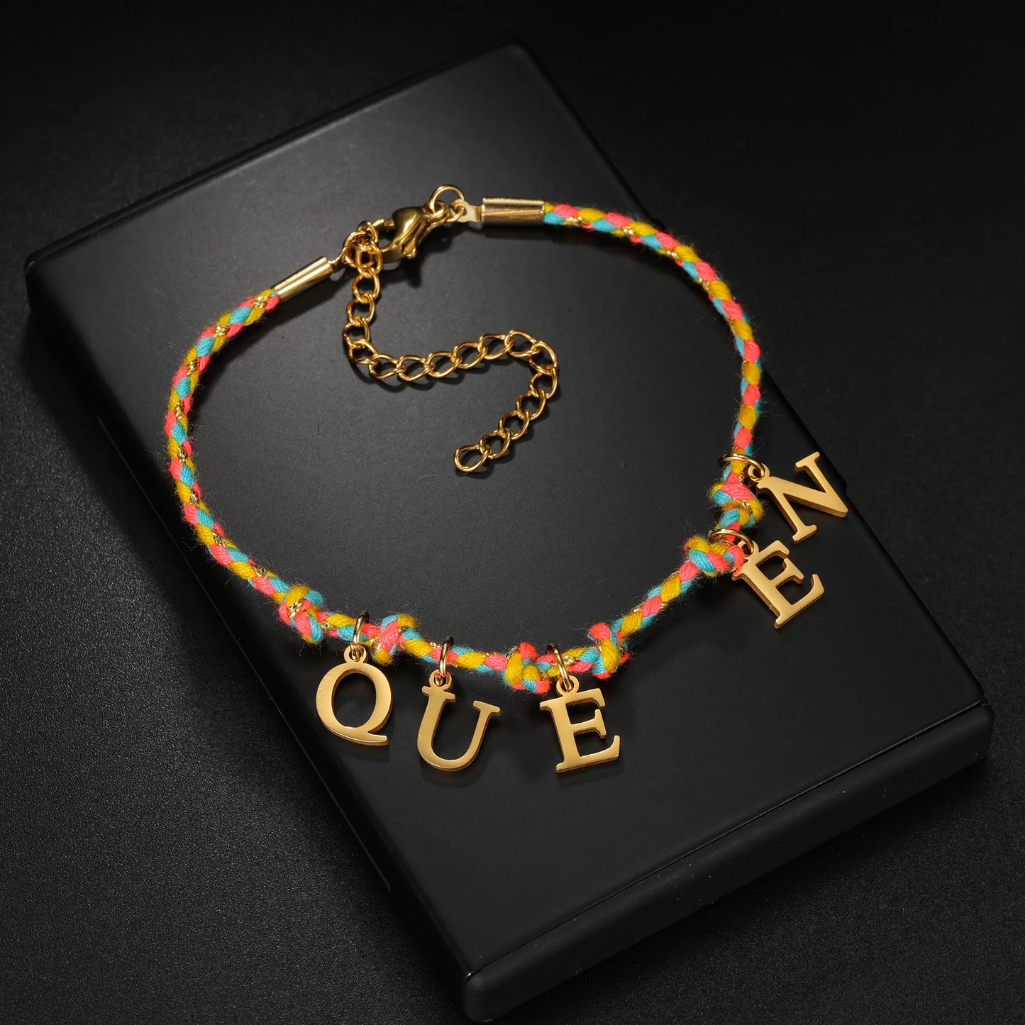 Custom Name Bracelets for Kids Baby Women Stainless Steel Personalized Flower Bead Chain Children Bracelet Birthday Jewelry Gift